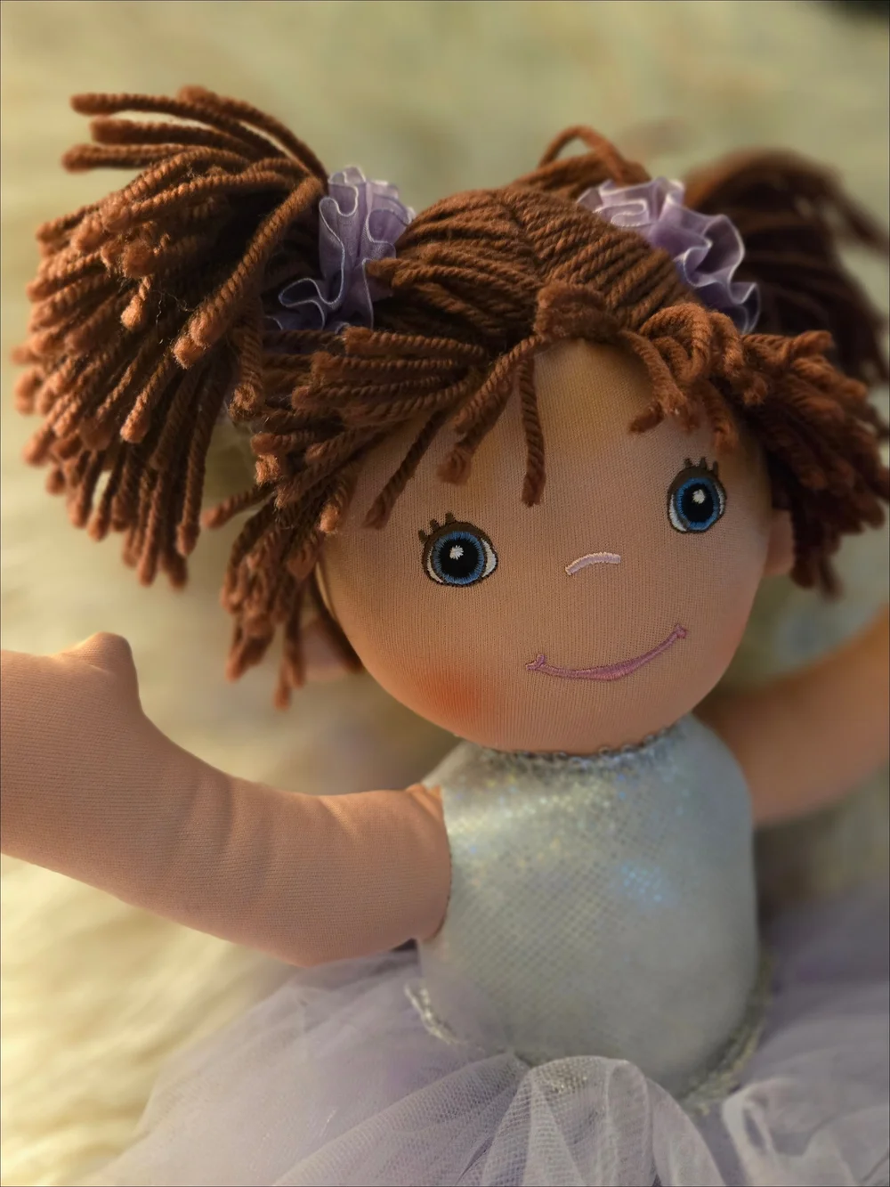 Well Made Toys Debbie Dancer Lavender Ballerina Doll Plush Tulle Tutu EUC